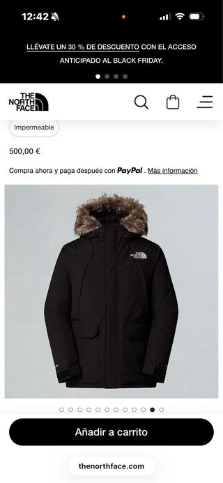 Abrigo The North Face Negro