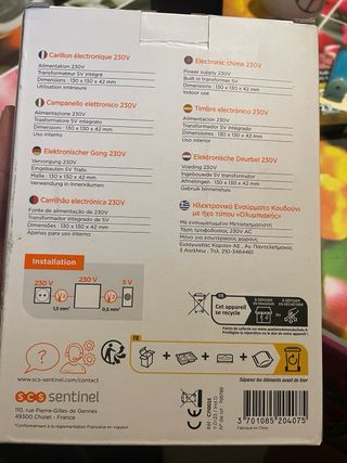 Timbre Inalámbrico ElektroBell SCS Sentinel