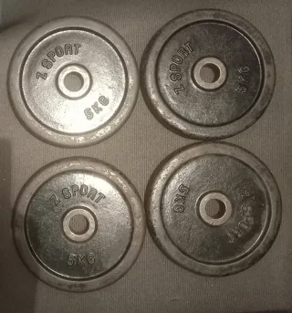 PESAS 4 DISCOS DE 5KG Z SPORT DE 30MM