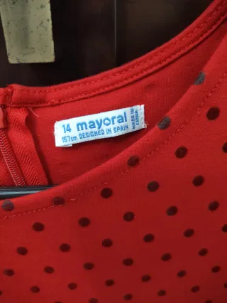 Vestido Mayoral rojo lunares