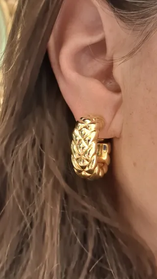 Pendientes aro 18 quilates