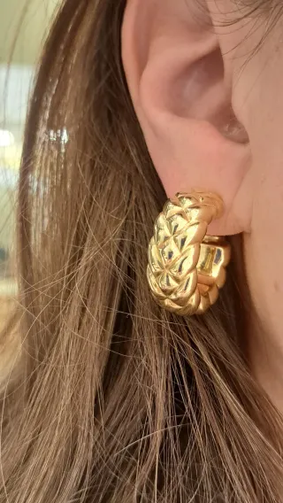 Pendientes aro 18 quilates