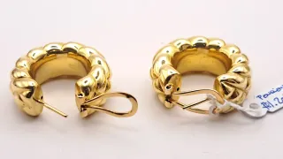 Pendientes aro 18 quilates