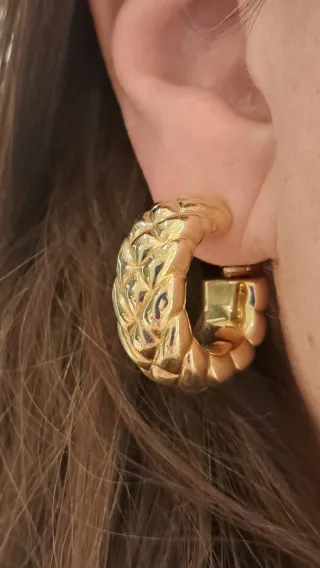 Pendientes aro 18 quilates