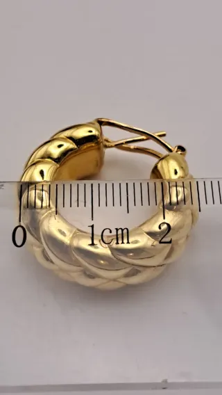 Pendientes aro 18 quilates