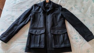 Abrigo Parka Negro Hombre