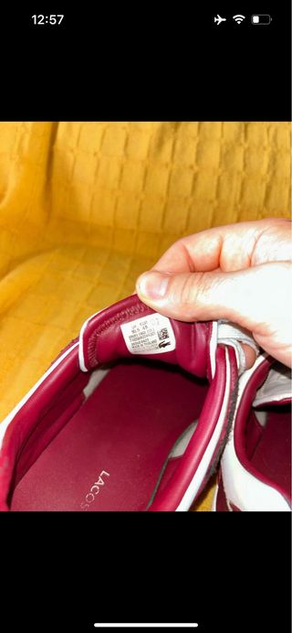 Zapatillas Lacoste Rojo y Blanco