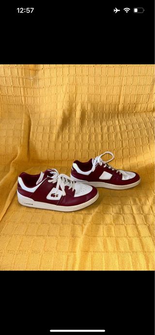 Zapatillas Lacoste Rojo y Blanco