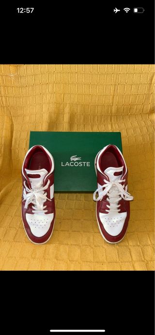 Zapatillas Lacoste Rojo y Blanco