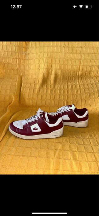 Zapatillas Lacoste Rojo y Blanco