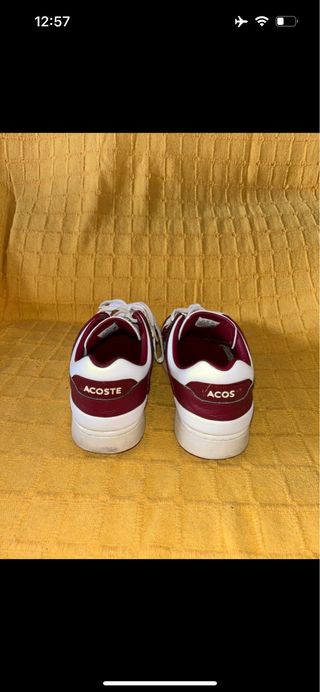 Zapatillas Lacoste Rojo y Blanco