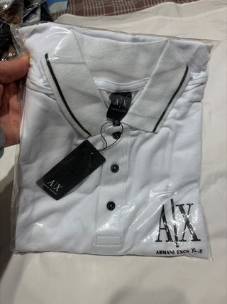 Camiseta Polo Armani Exchange Blanca Talla XL
