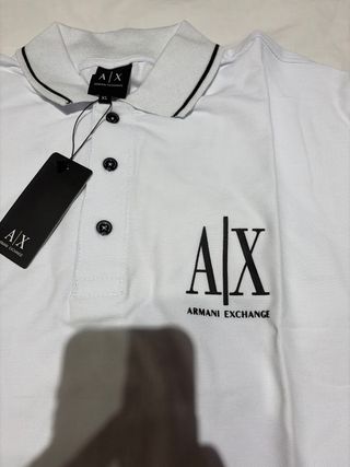Camiseta Polo Armani Exchange Blanca Talla XL