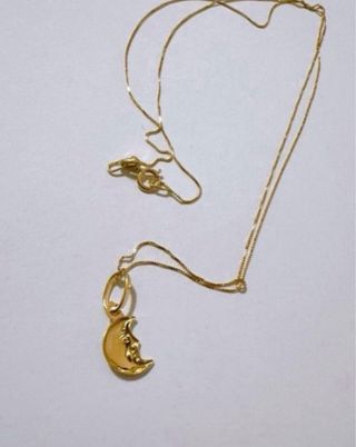 Collana con luna in oro giallo 18kt 750