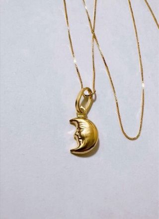 Collana con luna in oro giallo 18kt 750