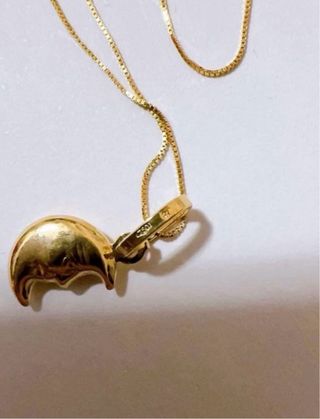 Collana con luna in oro giallo 18kt 750