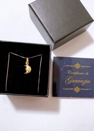 Collana con luna in oro giallo 18kt 750