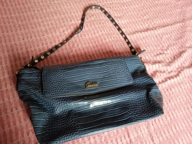 Bolso Guess Azul Cocodrilo