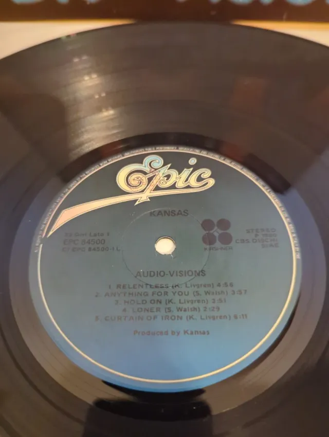 Kansas - Audio-Visions LP 12 33 Giri