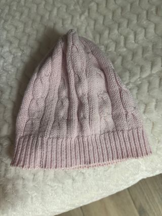 Gorro Ralph Lauren rosa tejido