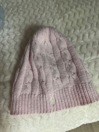 Gorro Ralph Lauren rosa tejido