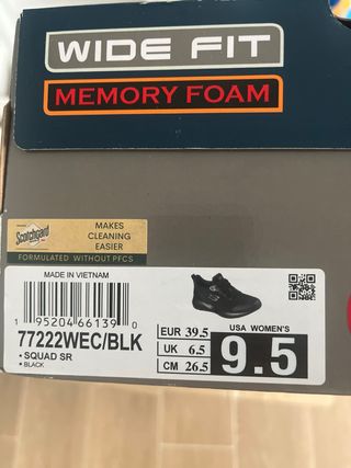 Zapatillas Skechers Work Memory Foam Mujer