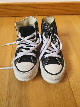 Zapatillas Converse Altas Negras .Talla 28.5
