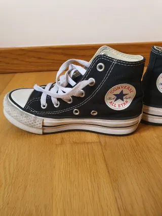 Zapatillas Converse Altas Negras .Talla 28.5