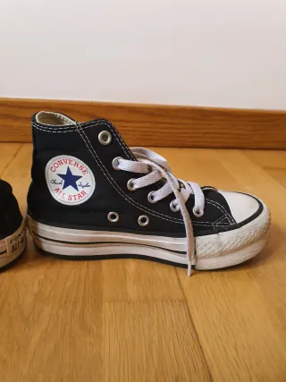 Zapatillas Converse Altas Negras .Talla 28.5