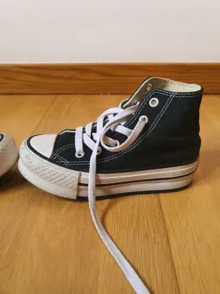 Zapatillas Converse Altas Negras .Talla 28.5