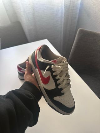 Nike Dunk Low Negro Rojo Blanco