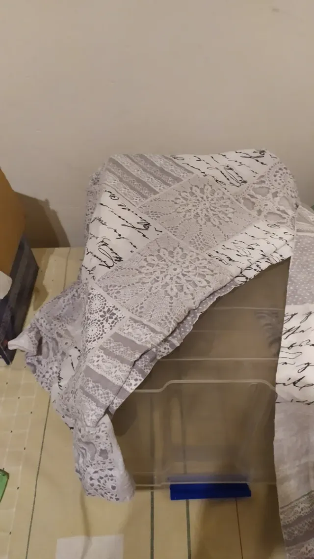 Edredón Cama 135cm Diseño Patchwork Gris