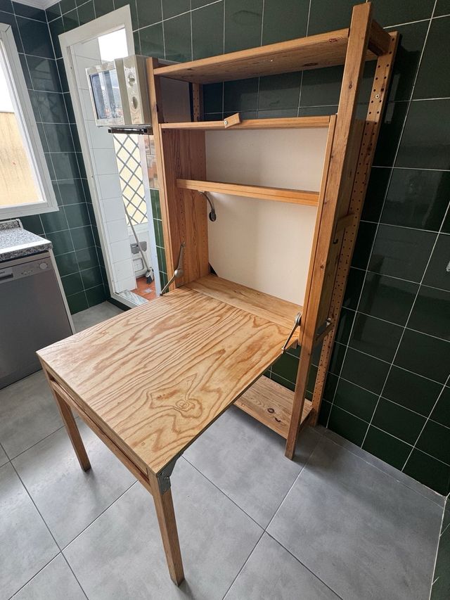 Mesa plegable de cocina madera