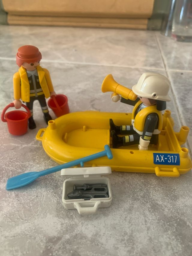 Playmobil Guardacostas Barco y Figuras