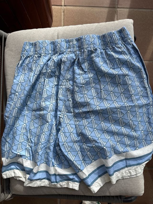 Pantalones cortos Lacoste azul y blanco