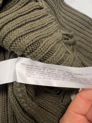 Maglione Zara corto verde oliva S