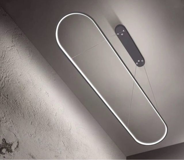 Lámpara Colgante LED Ovalada Dorada