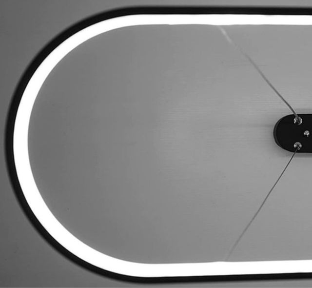 Lámpara Colgante LED Ovalada Dorada