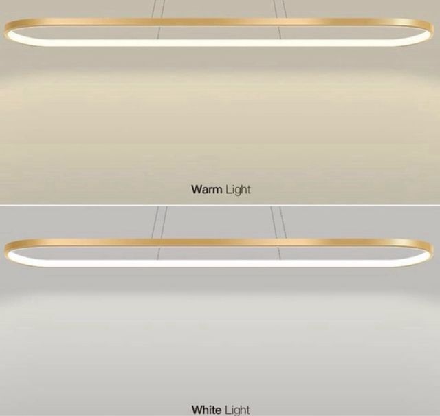 Lámpara Colgante LED Ovalada Dorada