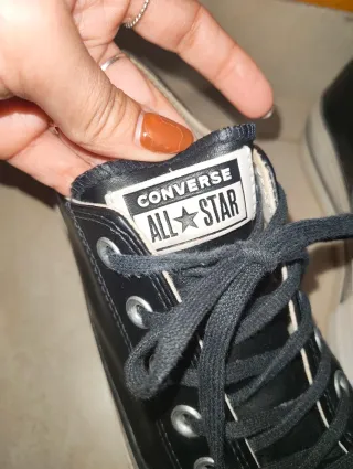 Converse Plataforma Piel Negras
