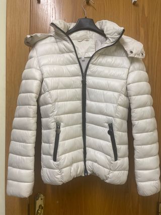 Anorak acolchado blanco talla S