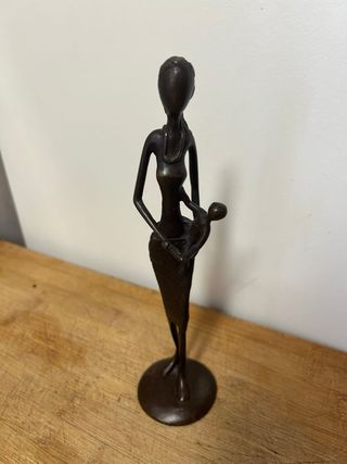 Figura Madre e Hijo Bronce Antigua