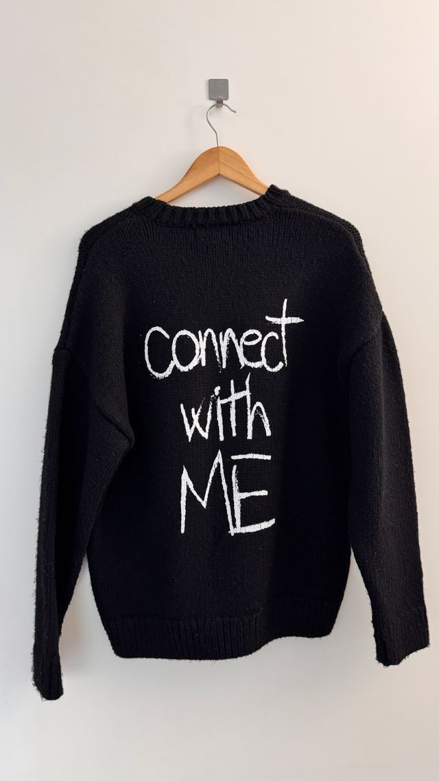 Sudadera Zara Negra Estampado Eléctrico