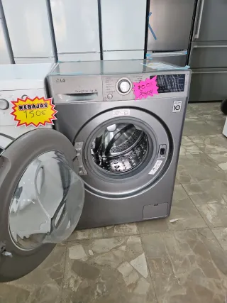 Lavadora LG gris