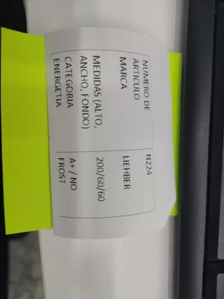 Nevera Liebherr Blanca