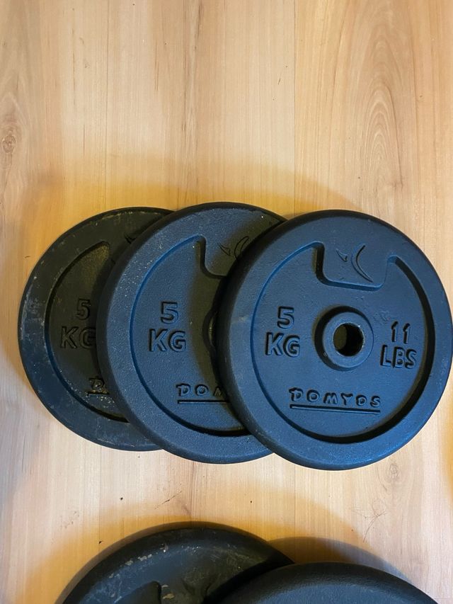 3 Discos de Hierro Domyos 5kg