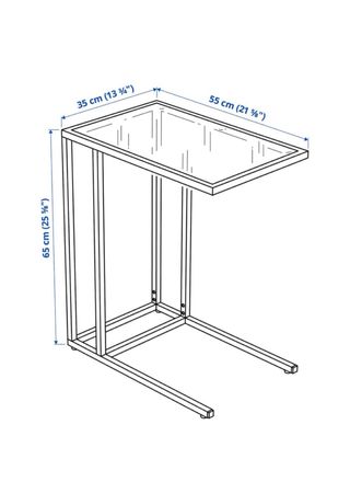 1 Mesita VITTSJÖ IKEA cristal y metal