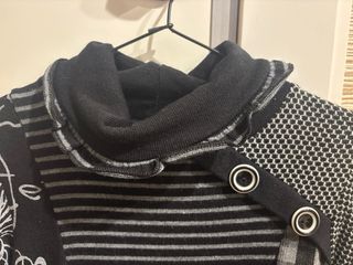 Vestido negro patchwork