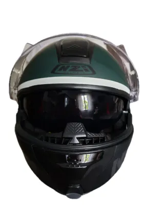 Casco Moto Verde Talla XL
