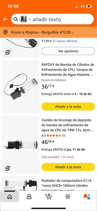 Bomba refrigeración líquida con regulador